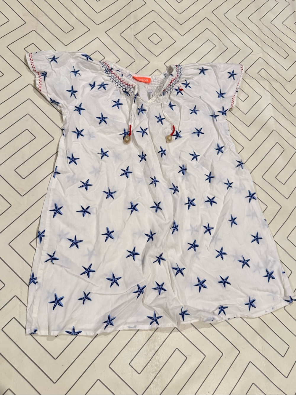 Sunuva White Sea Star Cover Up Dress